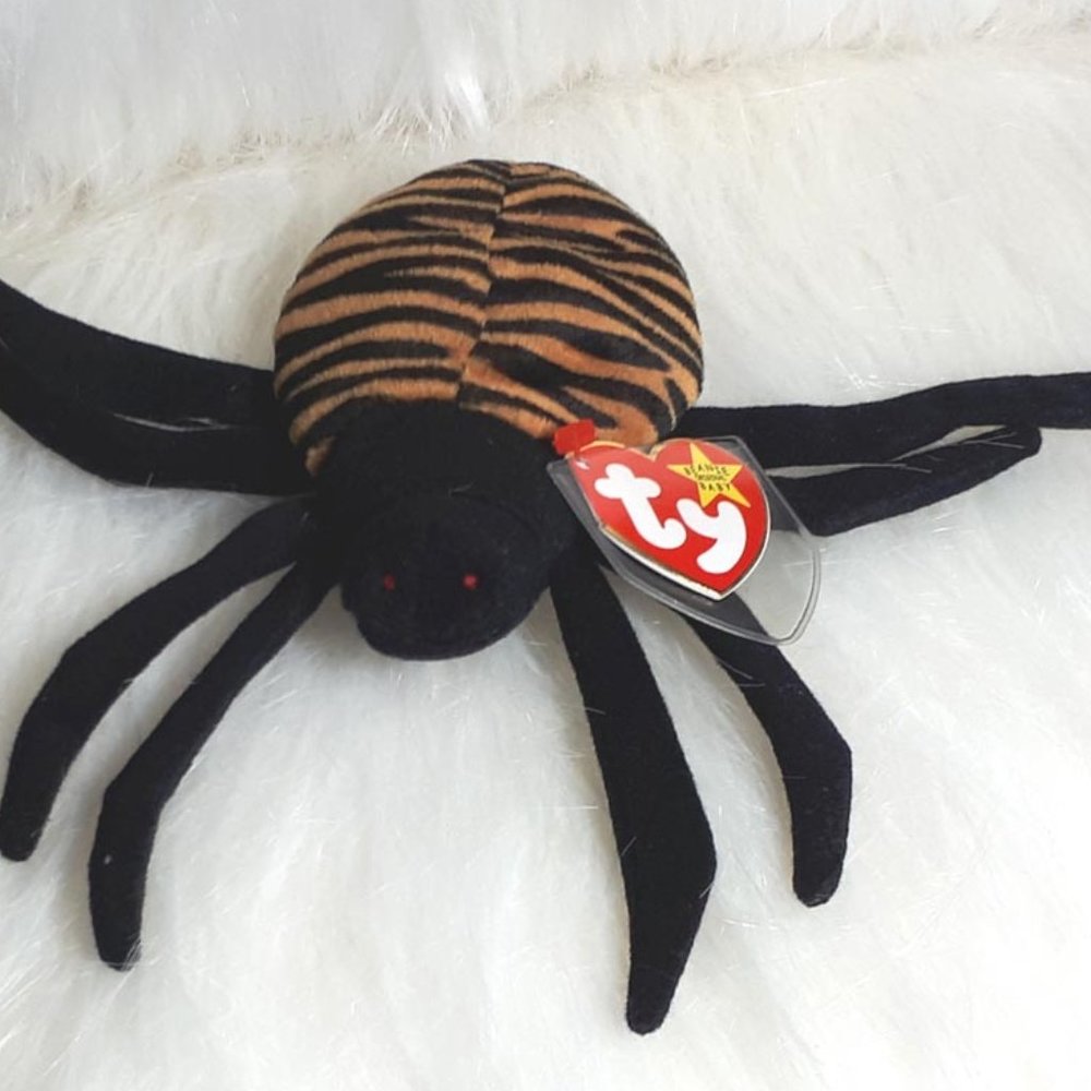 "Ty Beanie Baby" Spinner the spider 1996 Rare NWT